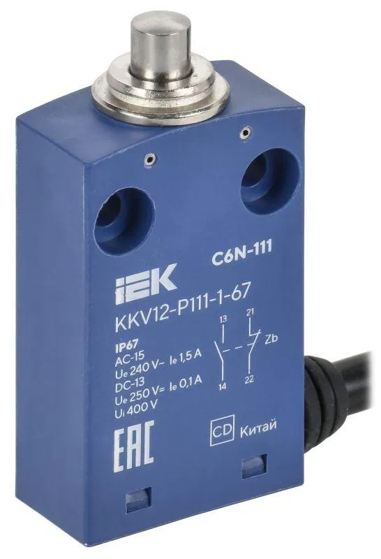 Выключатель концевой C6N-111 толкатель IP67 IEK KKV12-P111-1-67