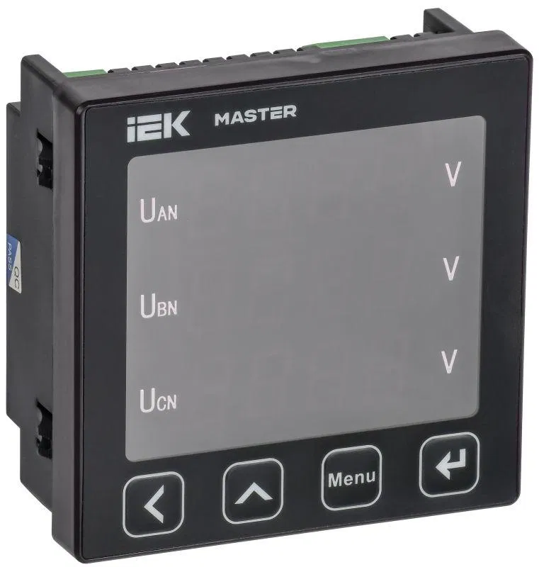 Вольтметр цифровой щитовой 3ф RS-485 96х96 LED MASTER IEK MI-DV21-6-3-1-LED