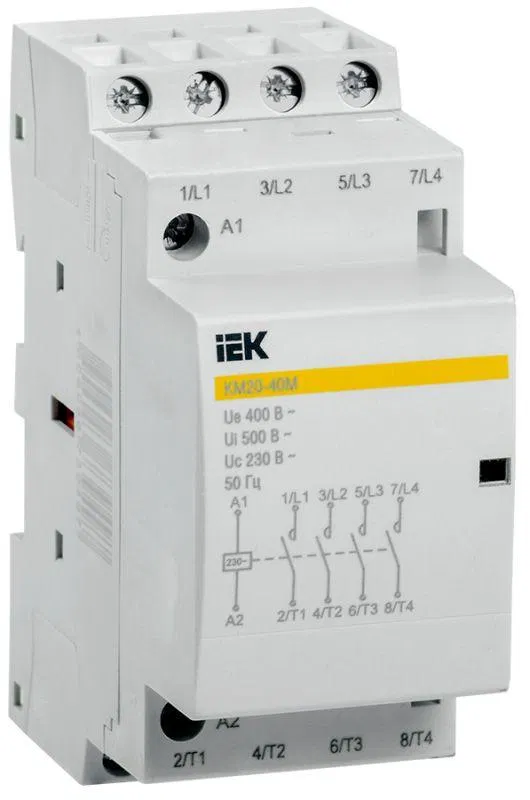 Контактор модульный КМ20-40М AC KARAT IEK MKK11-20-40