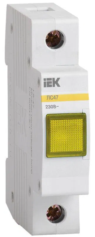 Лампа сигнальная ЛС-47 желт. KARAT IEK MLS10-230-K05