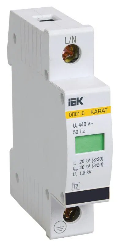 Ограничитель перенапряжения ОПС1-C 1P KARAT IEK MOP20-1-C