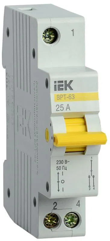 Выключатель-разъединитель трехпозиционный 1п ВРТ-63 25А KARAT IEK MPR10-1-025