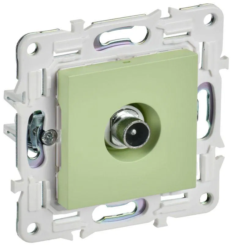 Розетка телевизионная проходная TV SKANDY SK-A17G мятный IEK SK-A10-P-K06