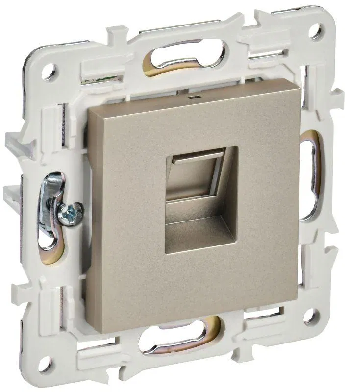 Розетка компьютерная RJ45 кат.5E SKANDY SK-K01Sh шампань IEK SK-K10-1-K37