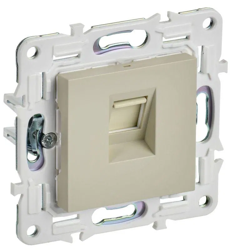 Розетка компьютерная RJ45 кат.6 SKANDY SK-K02B беж. IEK SK-K10-2-K10