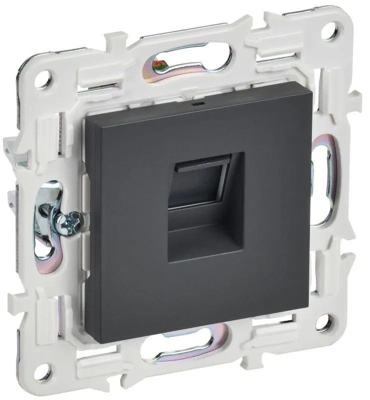 Розетка компьютерная RJ45 кат.6 SKANDY SK-K02T титан IEK SK-K10-2-K48