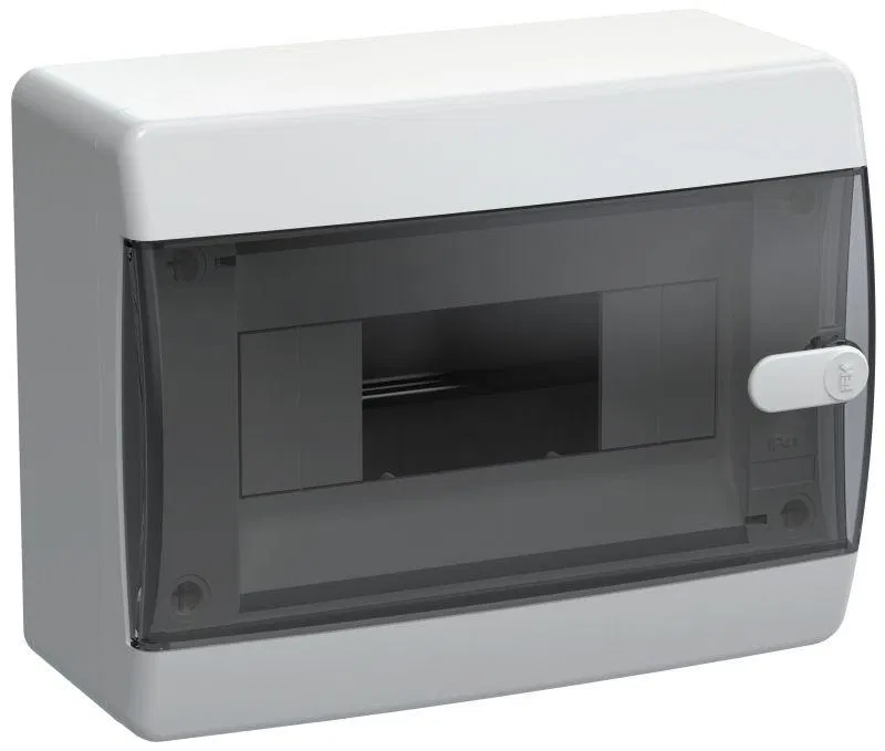 Корпус ЩРН-П-8 UNION Compact IP41 черн. прозр. дверь пластик. IEK UIC-KP12-N-08-41-K01