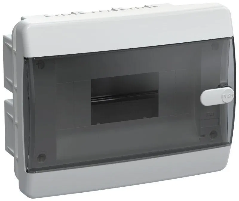 Корпус ЩРВ-П-8 UNION Compact IP41 черн. прозр. дверь пластик. IEK UIC-KP12-V-08-41-K01