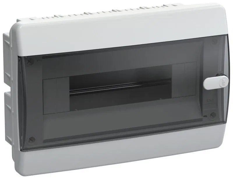 Корпус ЩРВ-П-12 UNION Compact IP41 черн. прозр. дверь пластик. IEK UIC-KP12-V-12-41-K01