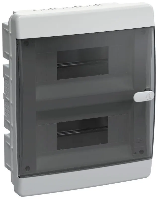 Корпус ЩРВ-П-18 UNION Compact IP41 черн. прозр. дверь пластик. IEK UIC-KP12-V-18-41-K01