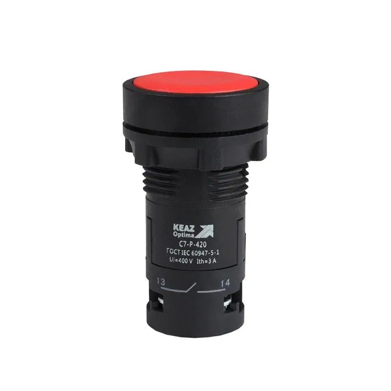 Кнопка OptiSignal Compact D22 С7-P-420 красн. 2НО XB7NA43 КЭАЗ 362051