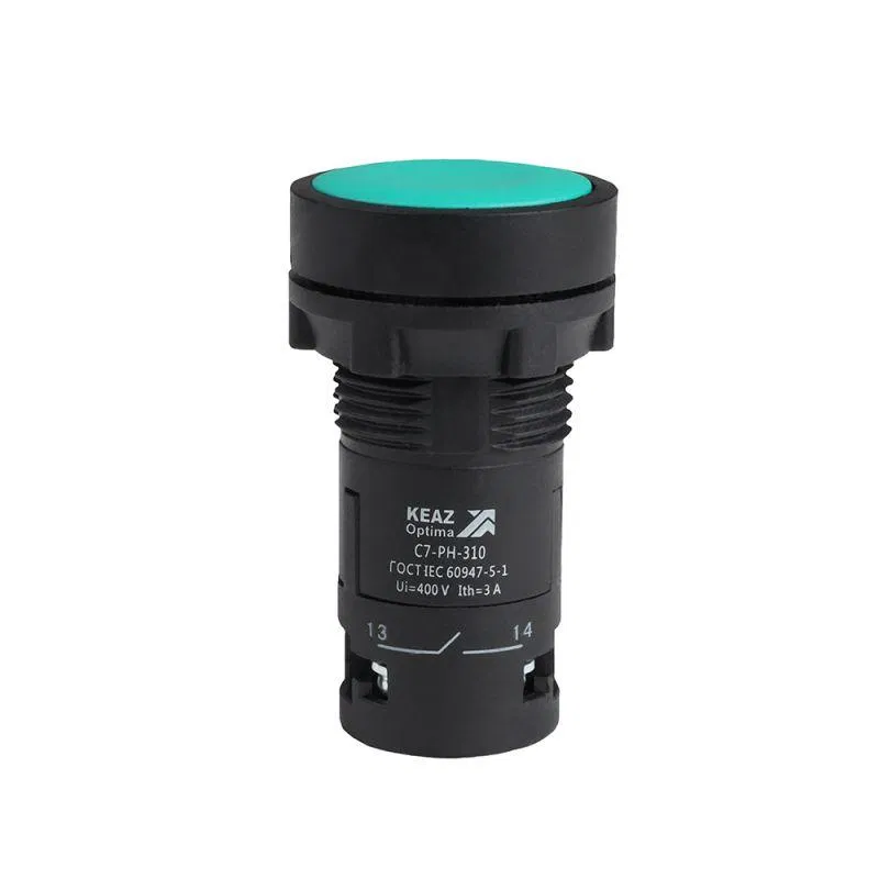 Кнопка с фиксацией OptiSignal Compact D22 С7-PH-310 зел. 1НО XB7NH31 КЭАЗ 362062