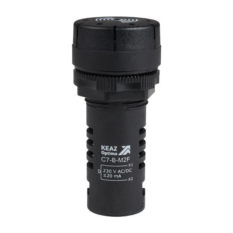 Зуммер с пульсирующим сигналом OptiSignal Compact D22 С7-B-M2F черн. 230В AC/DC КЭАЗ 362180