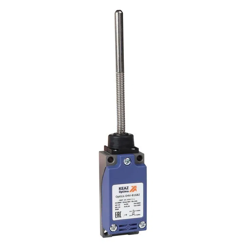 Выключатель концевой OptiLiS D4V-8166Z пружина с наконечником пластик. XCKP2107P16 КЭАЗ 365298