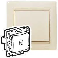 Выключатель 1-кл. СП Valena 10А IP31 с подсветкой механизм сл. кость (DIY-упак.) Leg 695601