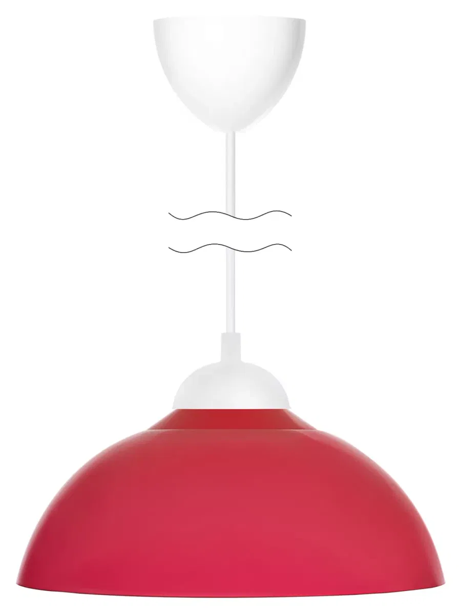 Светильник НСБ 1122/1 "Home mini" 15 Вт, Е27, красный, шнур белый TDM