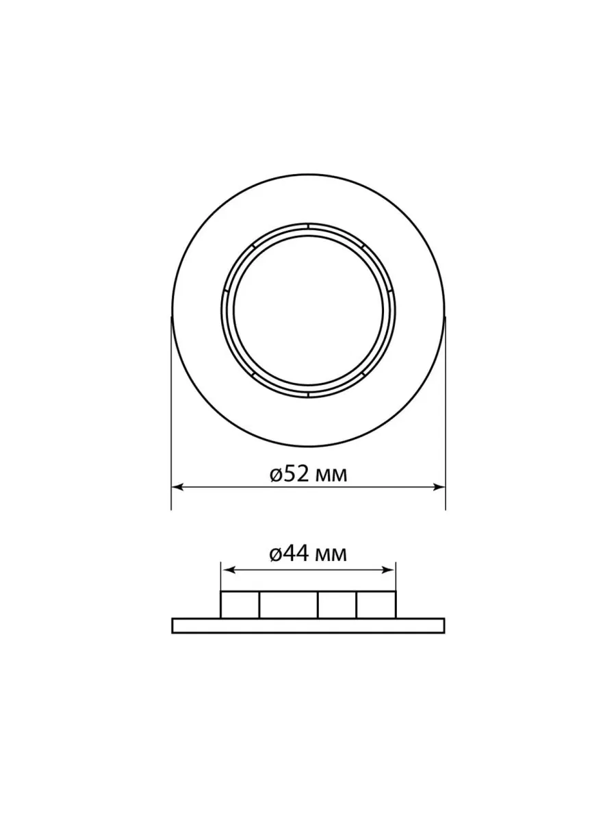 Кольцо для патрона Е27, термостойкий пластик, белый, Б/Н TDM