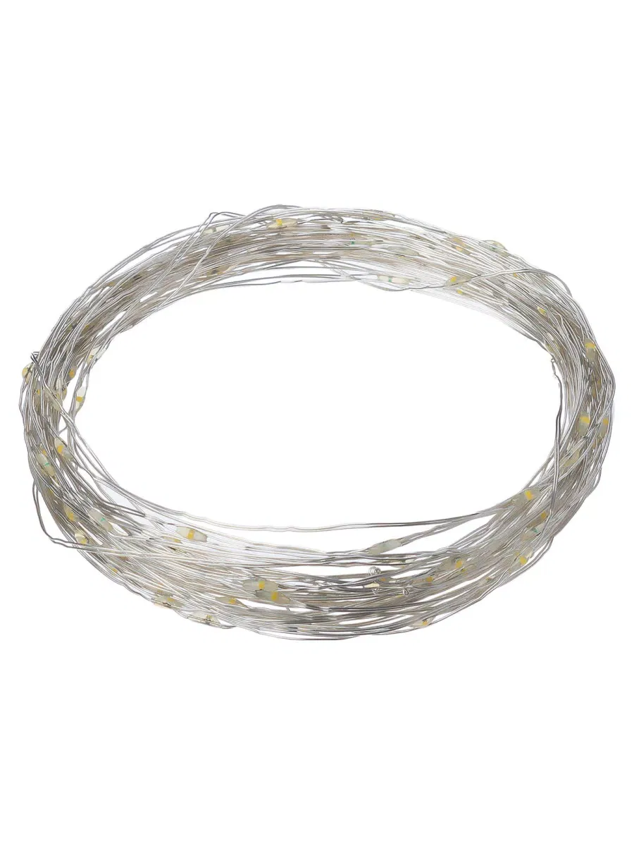 Гирлянда светодиодная "Роса100" 100LED, 10м, 3000К, 3хАА, TDM