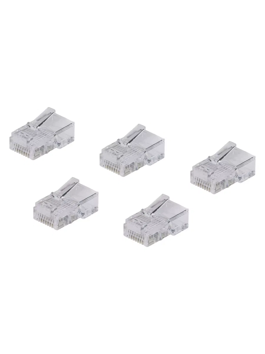 Разъем RJ-45 UTP для кабеля кат. 5Е, 8P8C (5 шт), TDM