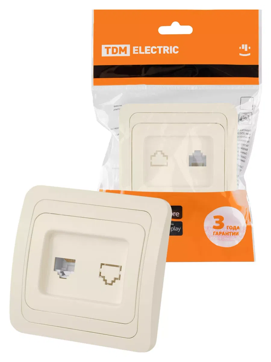 Розетка компьютерная RJ-45 сл. кость "Валдай" TDM