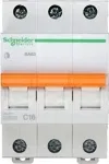 Выключатель автоматический модульный 3п C 16А 4.5кА BA63 Домовой Schneider Electric 11223