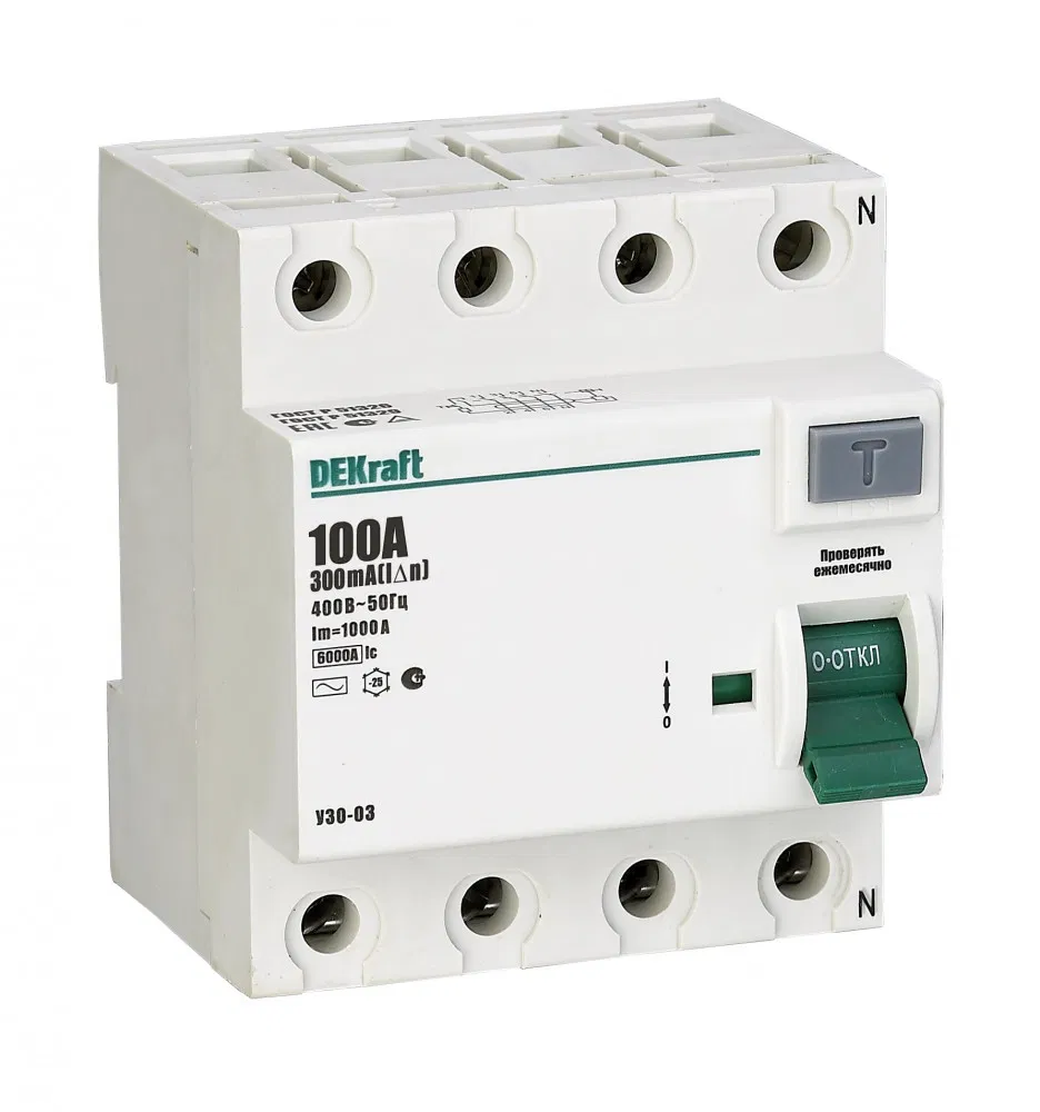 ВДТ 4P 100A 30мА тип AC УЗО-03 6кА Schneider Electric 14083DEK