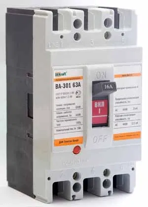 Силовой авт. выкл. 3P 50А ВА-301 25кА DEKraft Schneider Electric 21005DEK