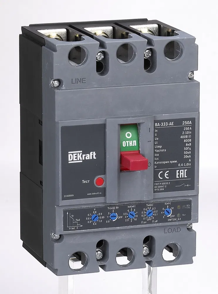 Автоматический выключатель 3P 250А c Ir=100А-250А 50кА Schneider Electric 21160DEK