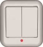 Выключатель 2-кл. ОП Прима 6А IP20 с индик. бел. (опт. упак) Schneider Electric A56-007-B