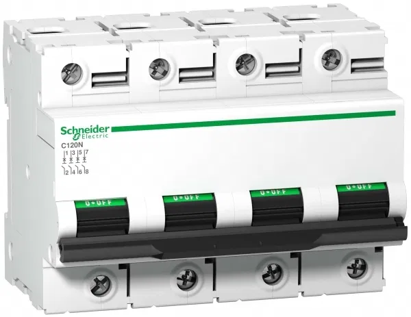 Выключатель автоматический модульный 4п C 80А C120N Schneider Electric A9N18372