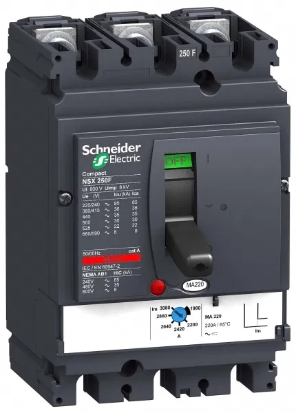 Выключатель авт. 3п 3Т MA220 NSX250F Schneider Electric LV431748