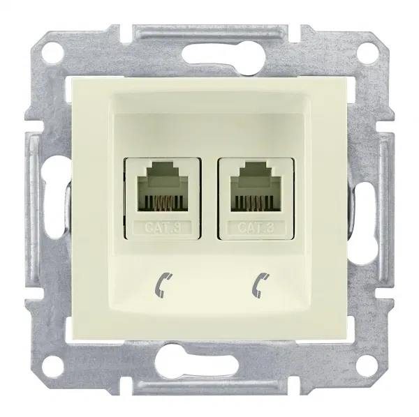 Sedna Розетка Телефонная Rj11, Двойная, Бежевый SDN4201147 Schneider Electric