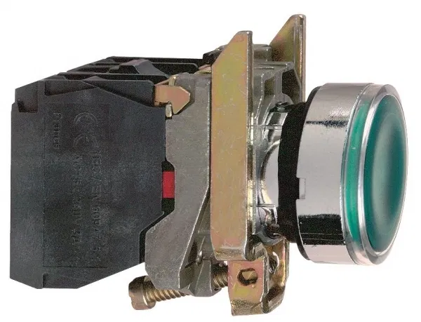 Кнопка без фикс. 1НO+1НЗ с подсветкой зел. Schneider Electric XB4BW33M5