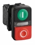 Кнопка двойная с маркир.+LED Schneider Electric XB5AW73731B5