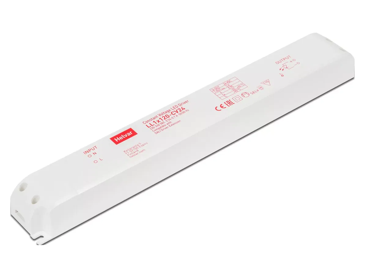 Драйвер LED CV 120Вт--24В/24В-IP20 (Helvar LL1x120-CV24) 6002003690 Световые технологии