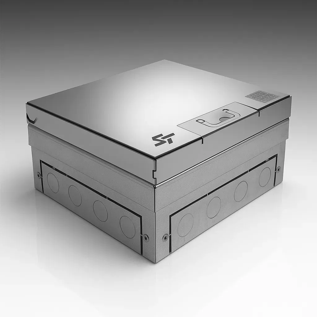 Напольный лючок на 24 модуля (12 розеток 45x45) IP54 System Power SP01-0124