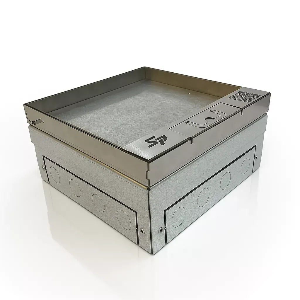 Напольный лючок-невидимка на 24 модуля (12 розеток 45x45) IP54 System Power SP01-0224