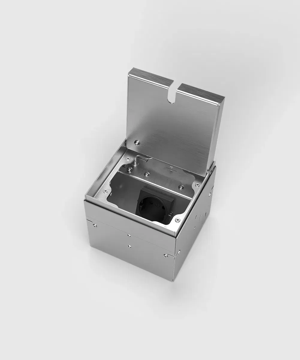 Лючок в пол на 2 модуля (одну розетку 45x45) IP41 System Power SP01-0302