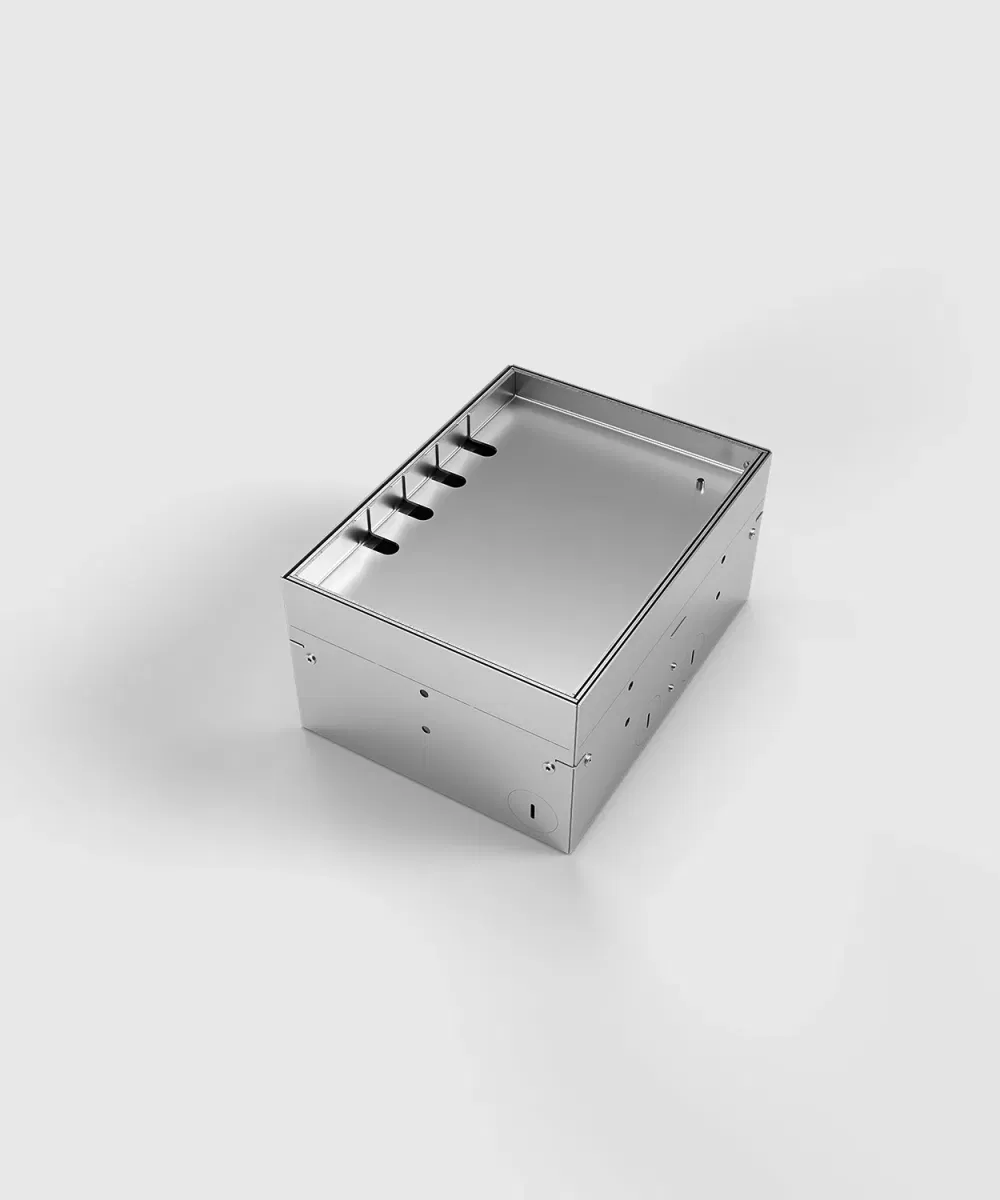 Лючок-невидимка в пол на 6 модулей (3 розетки 45x45) IP41 System Power SP01-0406