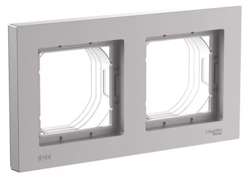 Рамка 2-м AtlasDesign Aqua IP44 алюм. SE ATN440302