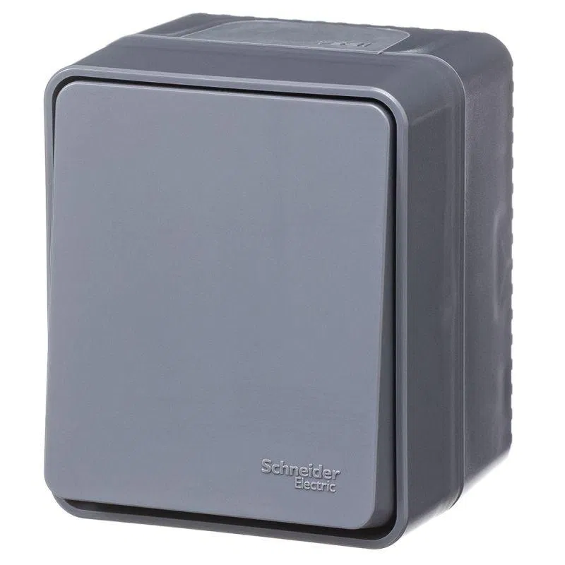 Выключатель кнопочный 1-кл. ОП AtlasDesign PROFI IP54 10АХ антрацит SE ATN544015