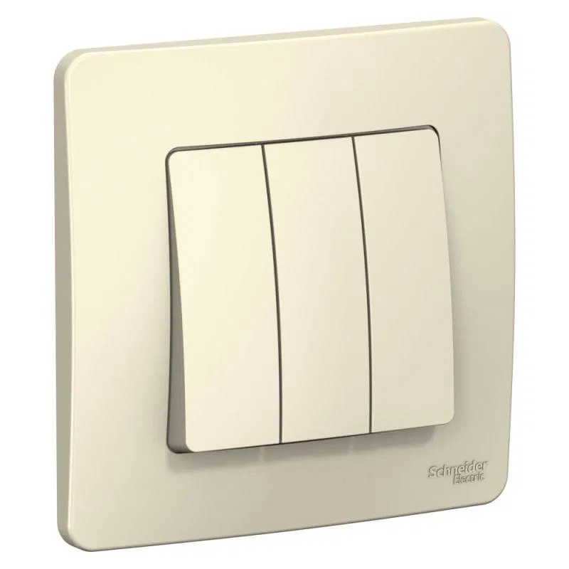 Выключатель 3-кл. СП Blanca 10А IP20 (сх. 1+1+1) 250В молочн. SE BLNVS100502