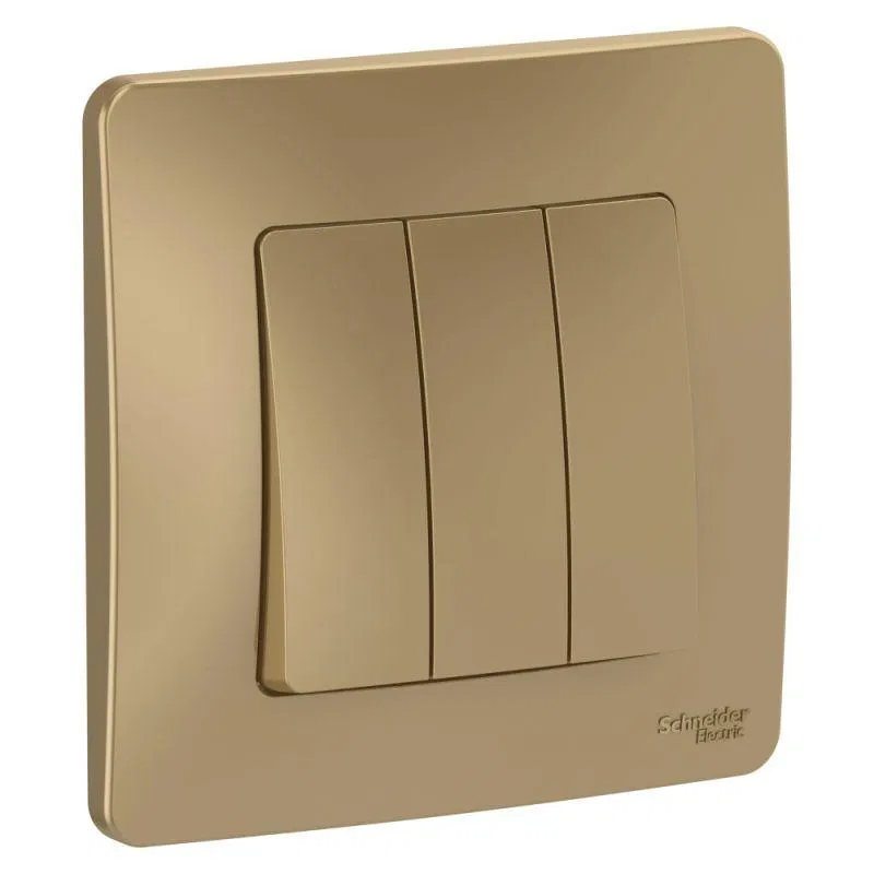 Выключатель 3-кл. СП Blanca 10А IP20 (сх. 1+1+1) 250В титан SE BLNVS100504