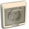 Розетка 1-м СП Этюд 16А IP44 250В с заземл. защ. шторки крем. SE PC16-044K