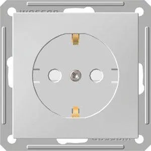 Розетка 1-м СП W59 16А IP20 с заземл. защ. шторки механизм бел. SE RS16-152-1-86