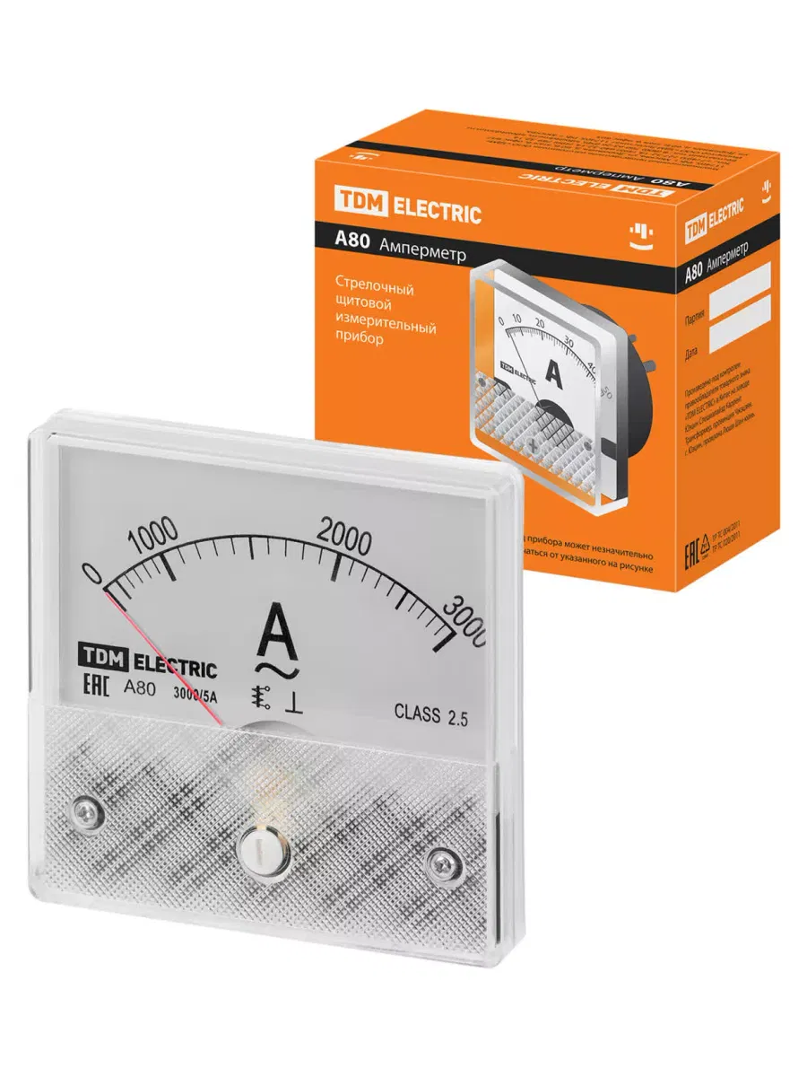 Амперметр А80Н 3000А/5А-2,5, (без поверки), TDM