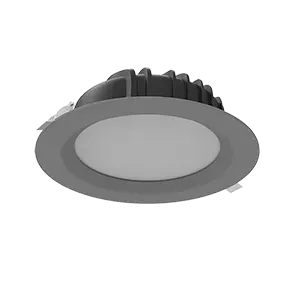 Светильник светодиодный "ВАРТОН" Downlight круглый встраиваемый 230*81 мм 40W 3000K IP54 RAL7045 серый матовый Varton V1-R0-H0084-10000-4404030
