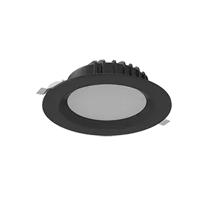 Cветильник светодиодный "ВАРТОН" Downlight круглый встраиваемый 190*70 мм 16W 3000K IP54 RAL9005 черный матовый Varton V1-R0-T0083-10000-4401630