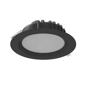 Светильник светодиодный "ВАРТОН" Downlight круглый встраиваемый 230*81 мм 40W 3000K IP54 RAL9005 черный матовый Varton V1-R0-T0084-10000-4404030
