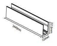 Комплект монтажного накладного профиля 2440х13х23 для ленты NEON 1120 HB VARTON V4-NS-00.0047.STR-0009